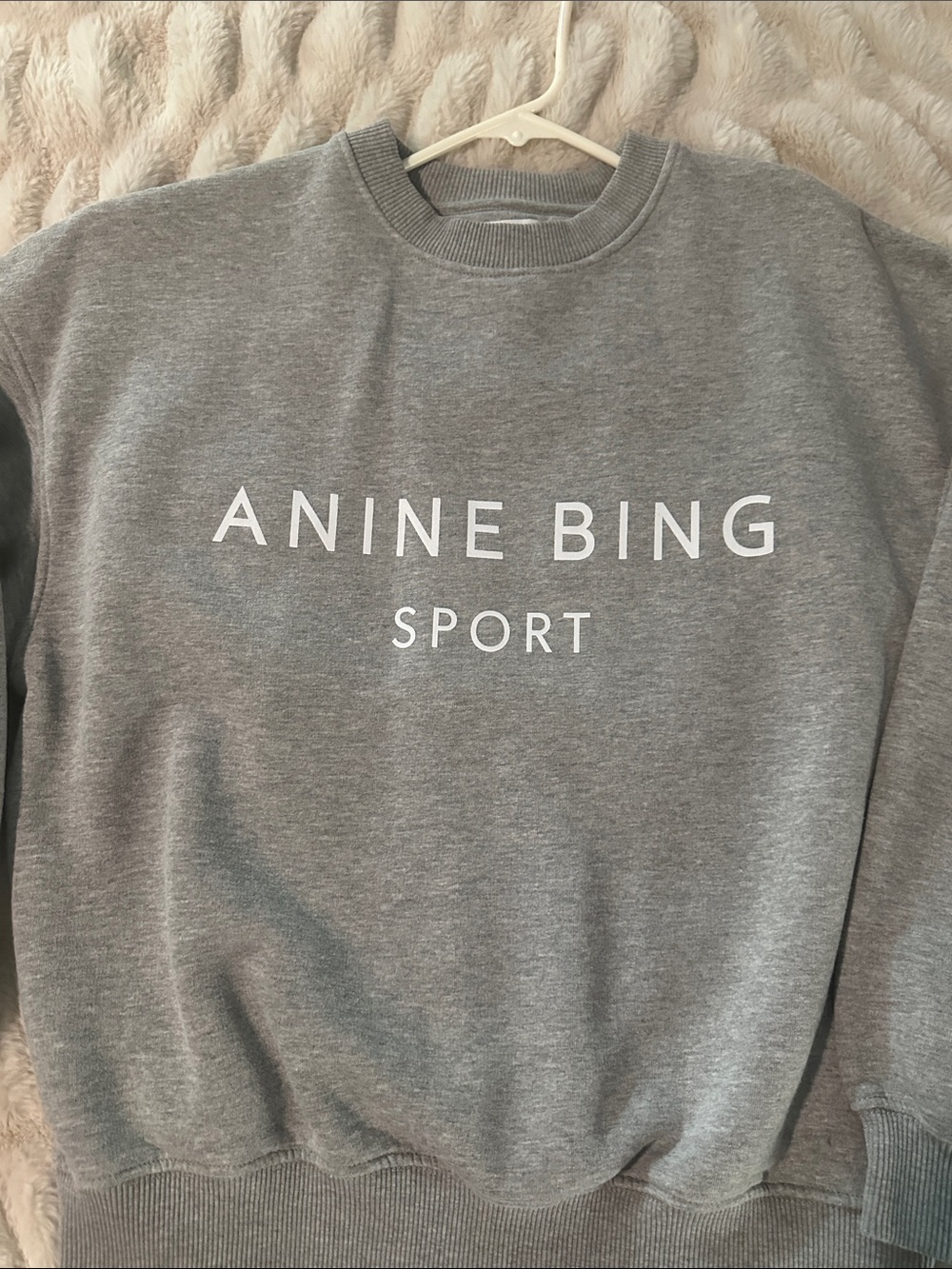 Anine Bing Gray Logo Crewneck Sweatshirt - Picture 2 of 8